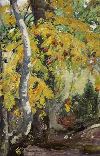 Autumn Oil Painting by Pekka Halonen