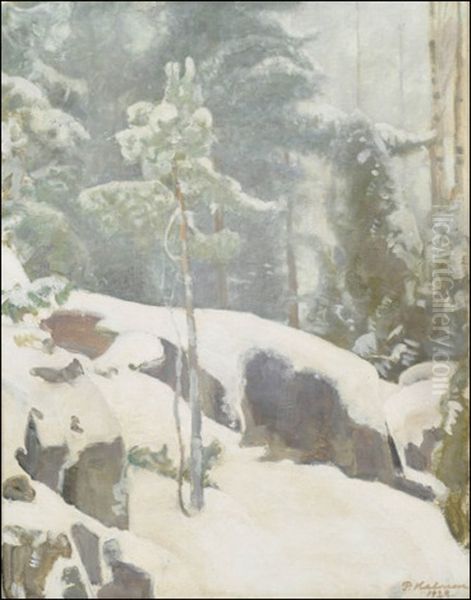 Talvimetsa Oil Painting by Pekka Halonen