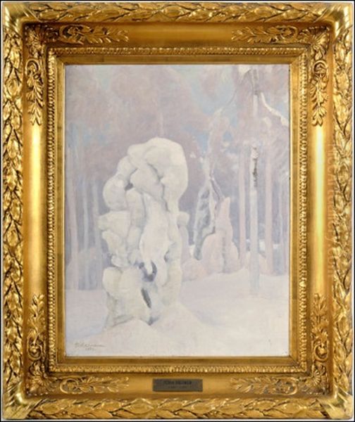 Kinahmin Talvi Oil Painting by Pekka Halonen