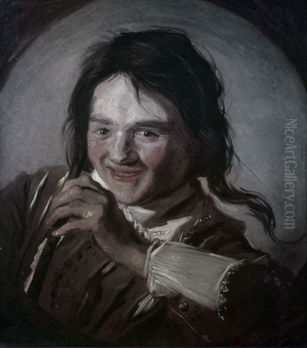A Young Boy With A Flute Oil Painting by Frans Hals