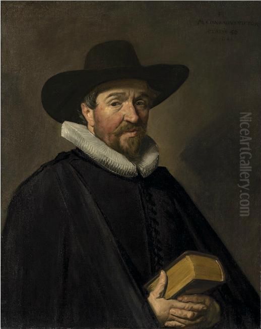Portrait Of Conradus Vietor (1588-1657) Oil Painting by Frans Hals