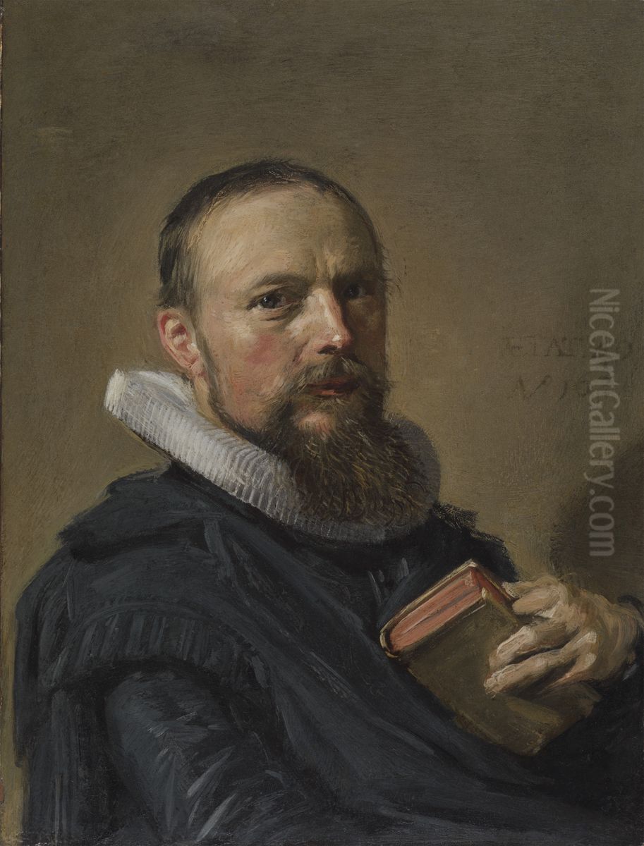 Portrait Of Samuel Ampzing Oil Painting by Frans Hals