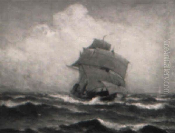 Old Ship Mary And John Oil Painting by William Formby Halsall