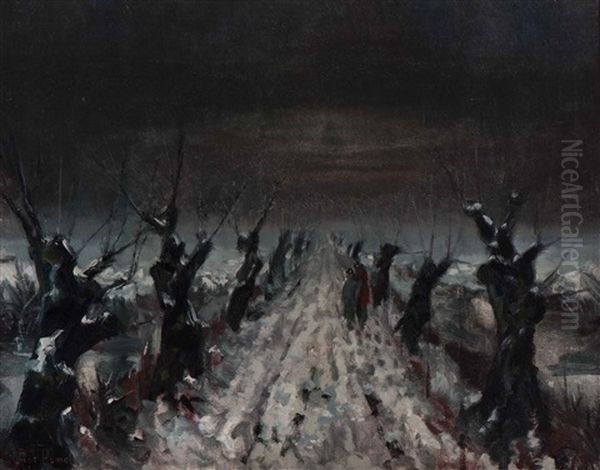 Horizonloos! - Eindeloos! - Troosteloos! Oil Painting by Jacobus Gerardus Hamel