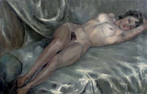 Reclining Nude Oil Painting by Jacobus Gerardus Hamel