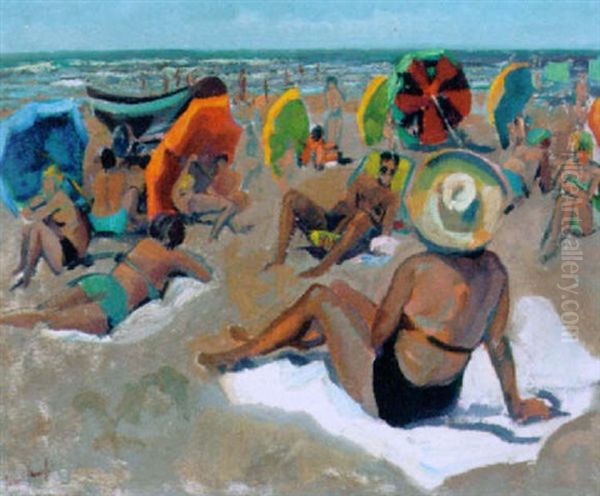 Scheveningen, Strand Oil Painting by Jacobus Gerardus Hamel