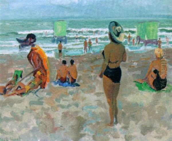 Scheveningen, Strand Oil Painting by Jacobus Gerardus Hamel