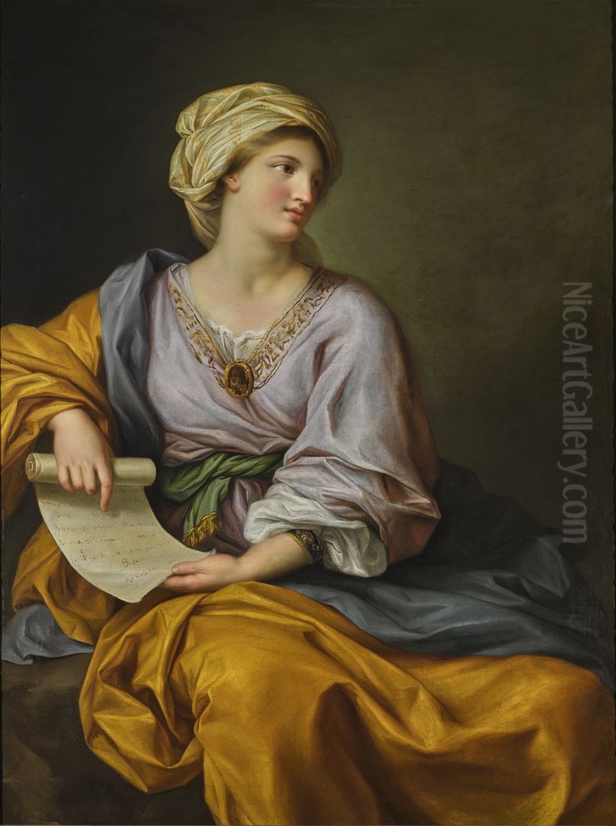 Portrait Of Emma Hamilton As A Sibyl Oil Painting by Gavin Hamilton