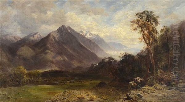 Western Scene Oil Painting by Hamilton Hamilton