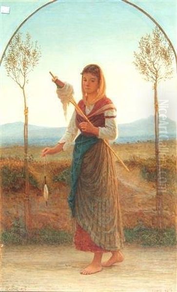 The Wool Winder Oil Painting by Edwin Bale