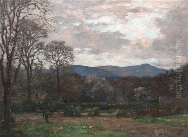 Landscape At Dusk Oil Painting by James Whitelaw Hamilton