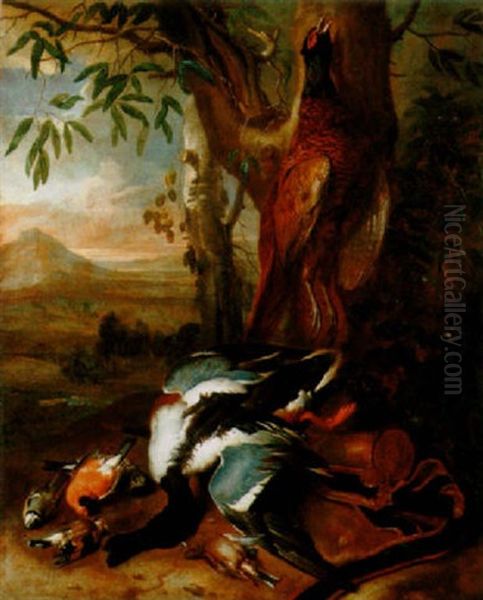 Trophee De Chasse Oil Painting by Johann Georg de Hamilton