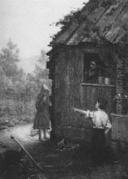 The Accusation Oil Painting by Johann (John) J. Hammer