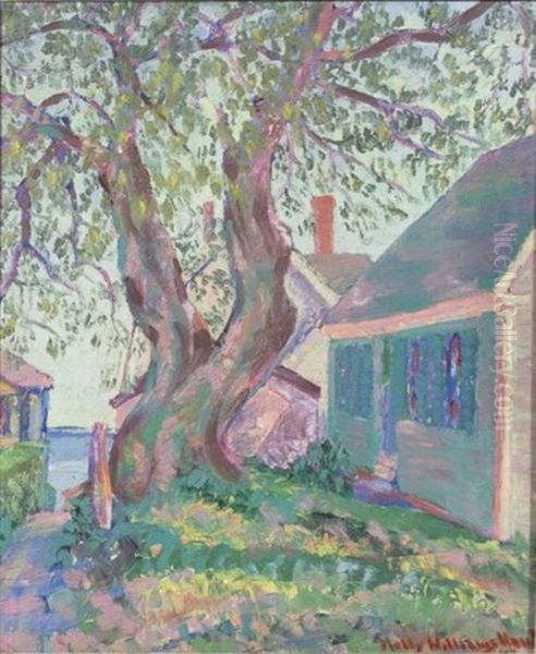 Spring Cottage Oil Painting by Molly Williams Hand