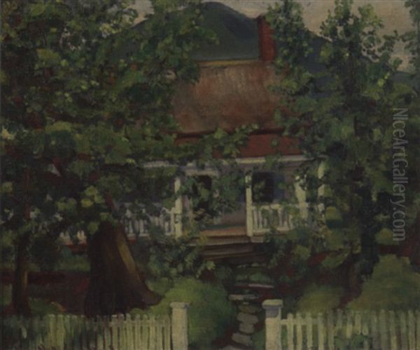 The Magie House, Woodstock, Ny Oil Painting by Molly Williams Hand
