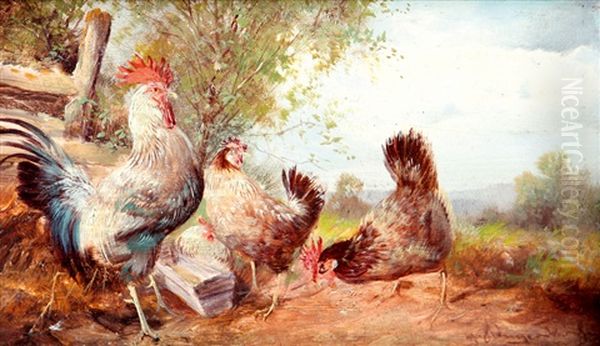 Na Dvorku Oil Painting by Max Josef Haenger Sr.