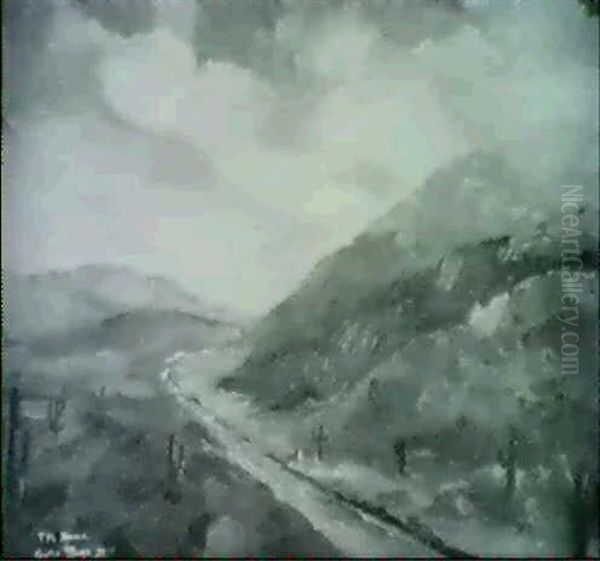 Purple Sage Oil Painting by Thomas King Hanna