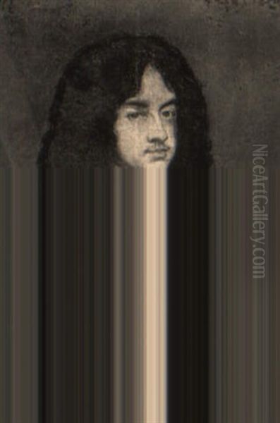 Portrait Of Charles, Prince Of Wales, Later King Charles Ii, Bust-length Oil Painting by Adriaen Hanneman