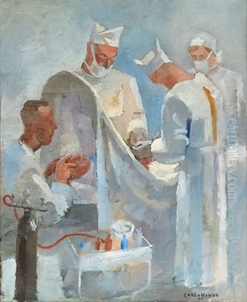 I Operasjonssalen Oil Painting by Carl Von Hanno
