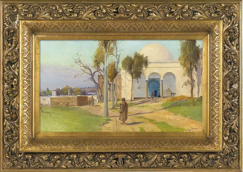 Oriental Landscape Oil Painting by Theodore Charles Balke