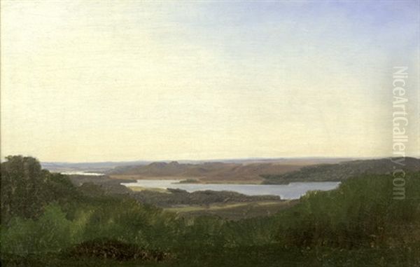 Der Tiber Bei Aqua Acetosa Bei Rom Oil Painting by Constantin Hansen