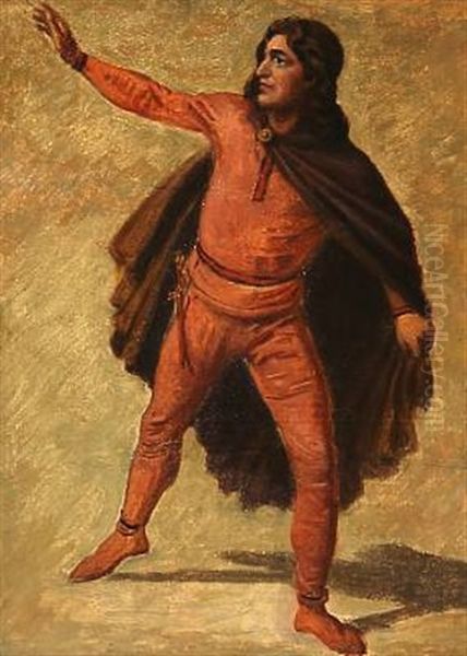 Aegirs Gaestebud (sketch) Oil Painting by Constantin Hansen