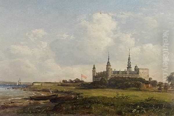 Kronborg Castle Oil Painting by Constantin Hansen