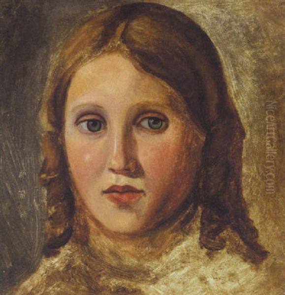 Kunstnerens Datter Elise Oil Painting by Constantin Hansen