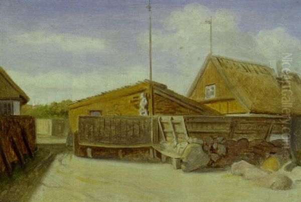 Stokken I Hornbaek Oil Painting by Constantin Hansen