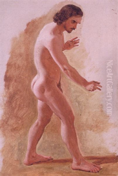 Moraspiller Malt Efter Nogen Model Oil Painting by Constantin Hansen