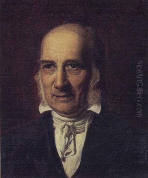 Portraet Af Digteren, Biskop N.f.s. Grundtvig Oil Painting by Constantin Hansen