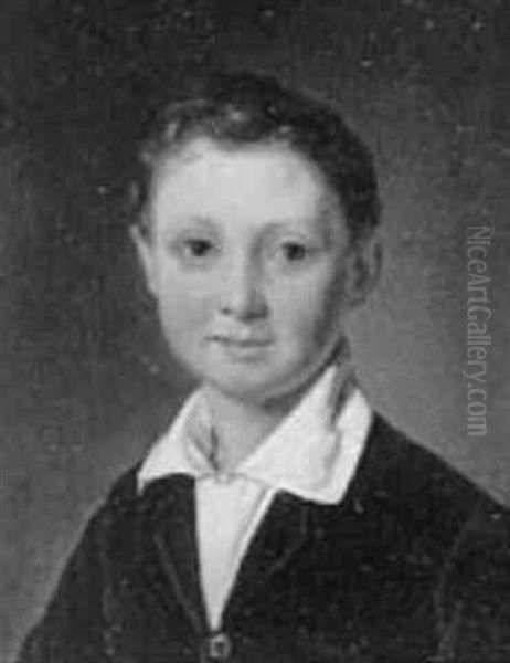Litografen Otto Vilhelm Bentzen Som Barn Oil Painting by Constantin Hansen