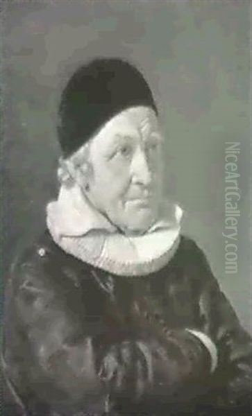 Portraet Af Praest I Ledoje Jens Bindesboll Oil Painting by Constantin Hansen