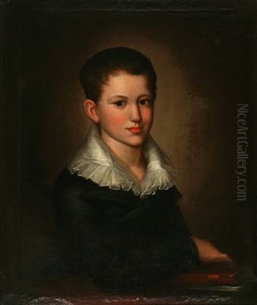 Two Brothers In Black Coats And White Shirts (pair) Oil Painting by Hans Hansen