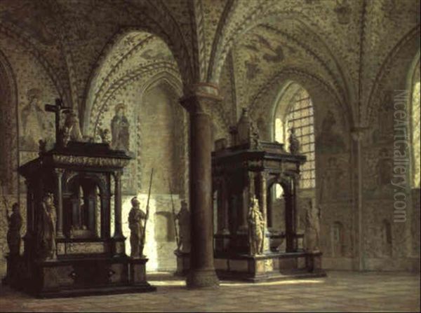 Christians I's Kapel I Roskilde Domkirke Oil Painting by Heinrich Hansen