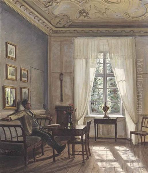 Relaxing Afternoon Oil Painting by Sigvard Hansen