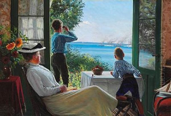 Fladen Star Ud Oil Painting by Sigvard Hansen