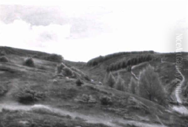 Lyngbakker Oil Painting by Sigvard Hansen