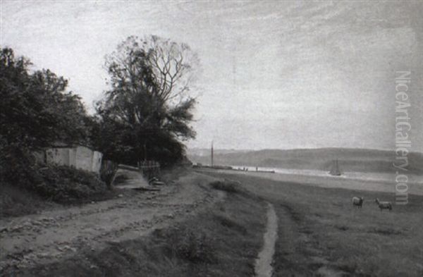 Vej Langs Fjord Oil Painting by Sigvard Hansen