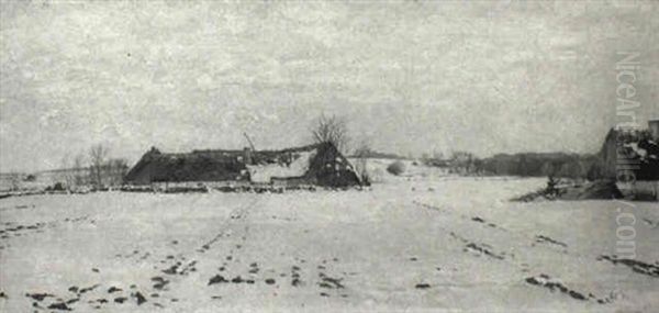 Begyndende T+vejr Oil Painting by Sigvard Hansen