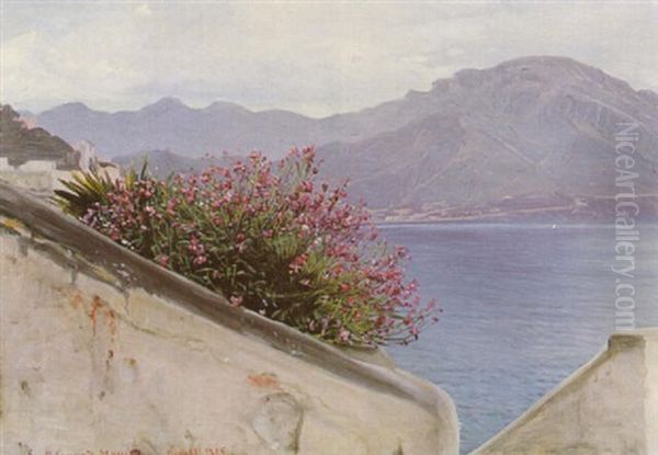 View Of Amalfi, Italy Oil Painting by Sigvard Hansen