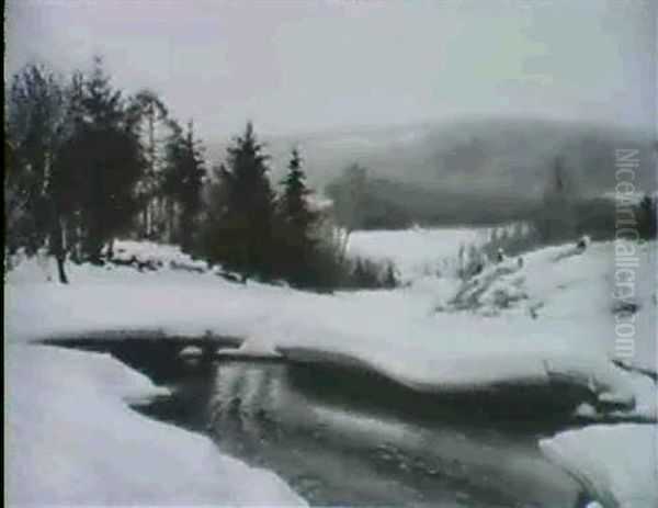 Winterlandschaft Oil Painting by Sigvard Hansen