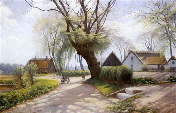 Springtime Oil Painting by Sigvard Hansen