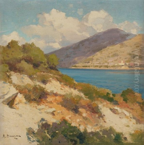 Bord De Mer Oil Painting by Alexei Vasilievitch Hanzen