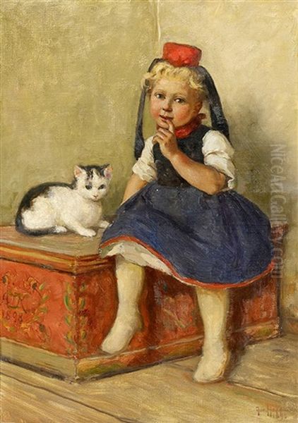 Schwalmer Madchen Oil Painting by Jakob Happ