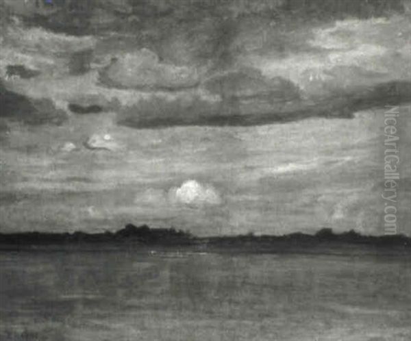 Niederrheinlandschaft Oil Painting by Ernst Hardt