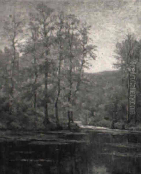 October Morning Oil Painting by Melbourne Havelock Hardwick