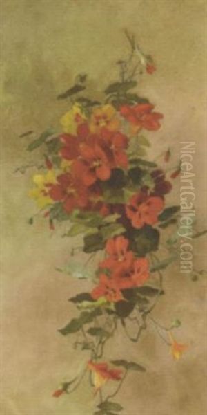 Nasturtiums Oil Painting by Anna Eliza Hardy