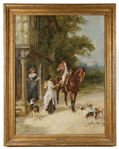 After A Hard Run Oil Painting by Heywood Hardy