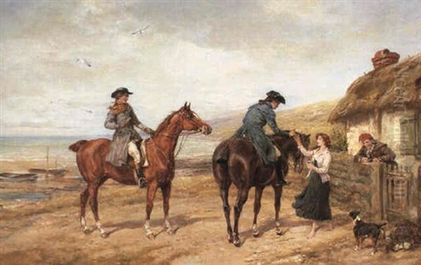 Refreshment Oil Painting by Heywood Hardy